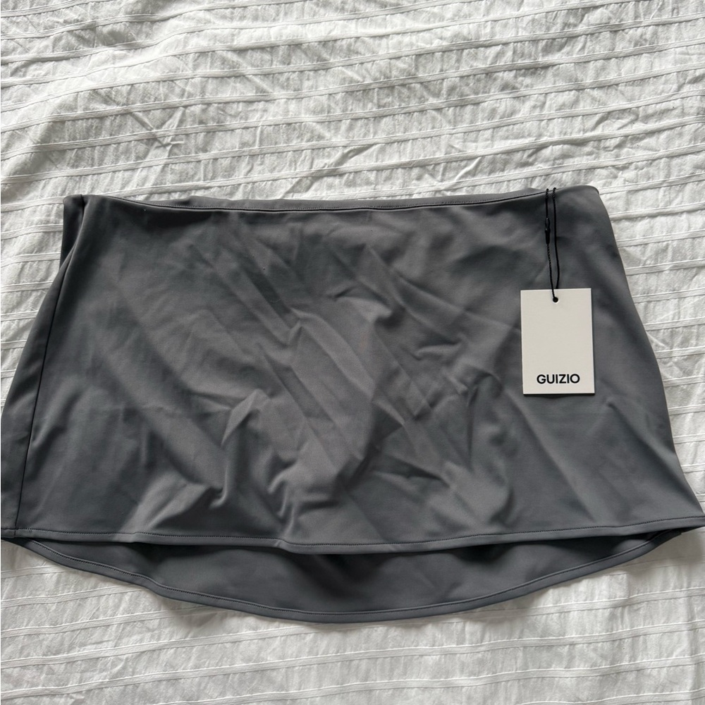 GUIZIO Women's Charcoal Mini Skirt